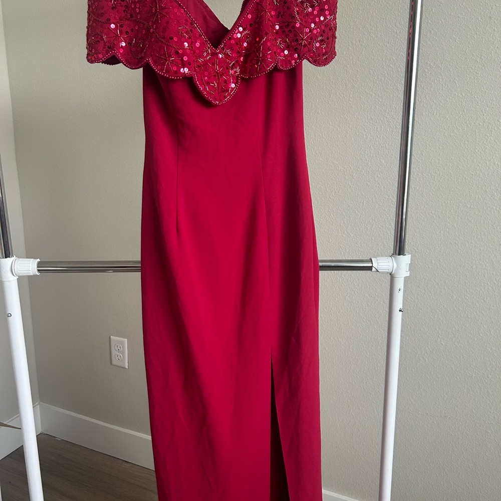 Vintage Bella Dianca Sequin Off-Shoulder Gown - Size 10